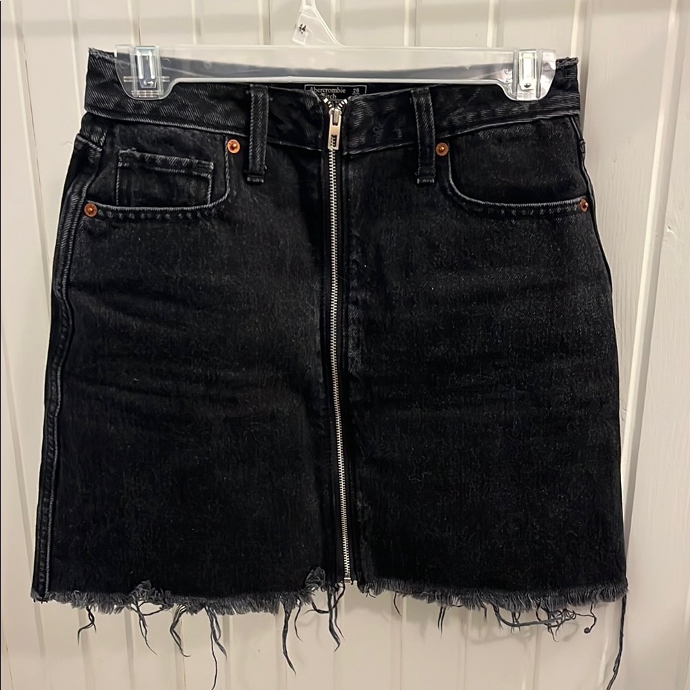Abercrombie Black Denim Skirt